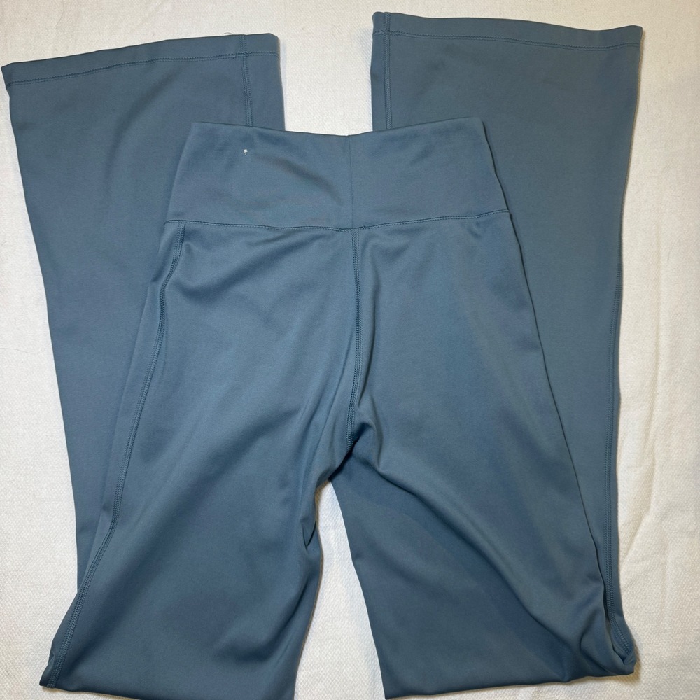 Aeropostale Womens XS Crossover‎ High Waist Flare Yoga Pants Dusty Blue Athletic - Picture 6 of 8